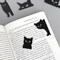 Wrapables Magnetic Black Cat Bookmarks, Page Marker, Foldable Cat Page Clips (Set of 24)